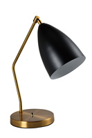 Lampe de bureau LED moderne en aluminium sur mesure avec lumière blanc chaud pour chambres d'hôtel - Lampe de table de luxe à commande par interrupteur