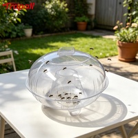 Herbruikbare transparante insectenvanger voor binnen, makkelijk te observeren, aaslokstof, fruitvliegval