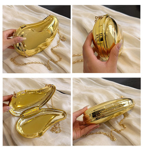 Femmes 2024 été pour mangue en forme d'argent et d'or Laser sac de soirée sac à main de créateur pour les fêtes de mariage petits sacs à main <span class=keywords><strong>pochette</strong></span> - Product Image 2