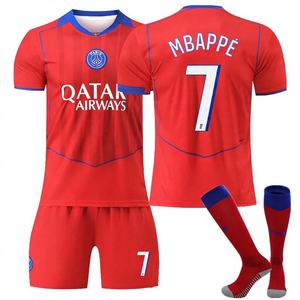 2526 París Segundo Invitado No. Conjuntos de Fútbol de Verano para Adultos, Camisetas de Dembele 10, Douai 14, Hakimi <span class=keywords><strong>2</strong></span>, Mbappe 7 - Product Image 1