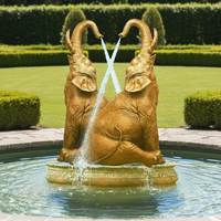 Grand beau jardin décoratif bronze animal statue bronze éléphant fontaine sculpture à vendre