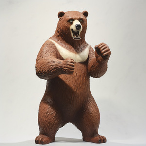 Figura de Oso Pardo Musculoso de Resina, Escultura Realista para Decoración del Hogar, Adorno de Escritorio - Product Image 3