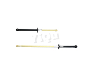 Bâtons de jonglage professionnels Yiqu FS63 durables de 63 cm (noir + jaune, plastique textile) pour artistes - Spectacles de jonglage sur scène