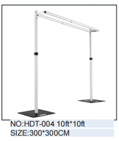 Supports de toile de fond télescopiques en aluminium robustes (12x12 pieds et 10x10 pieds) pour décorations de mariages et salons professionnels
