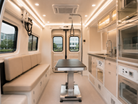 Fourgonnette mobile de toilettage pour animaux et clinique médicale, 4x2, diesel, entièrement équipée