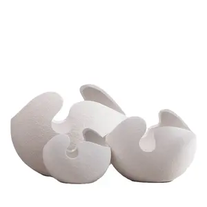Креативная современная белая керамическая ваза в скандинавском стиле для украшения дома