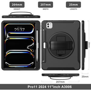 Étui pour tablette TPU bon marché pour <span class=keywords><strong>ipad</strong></span> <span class=keywords><strong>Pro</strong></span> 11 M4 2024 étui 360 rotation support étui de protection antichoc - Product Image 3