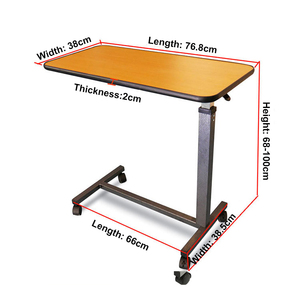 Mesa plegable de hospital con altura ajustable, con ruedas, marco de acero barato para comedor junto a la <span class=keywords><strong>cama</strong></span> de los pacientes, certificado CE ISO - Product Image 6