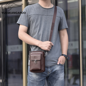 Herren PU Cross body Handy tasche Koreanische Version Kleiner Rucksack Mode Casual Style Taillen tasche - Product Image 1