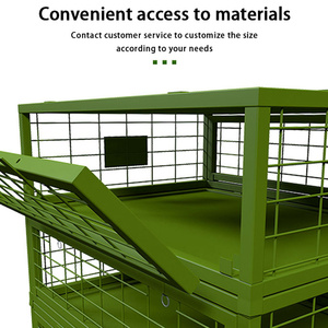 Kandang penyimpanan jala kawat baja galvanis dengan lapisan PVC persegi, layanan pemrosesan Las layar Gabion pagar lubang heksagonal - Product Image 3