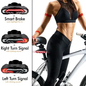 6 modèles d'éclairage télécommande IP65 étanche moto vélo feu arrière rechargeable led feux de vélo