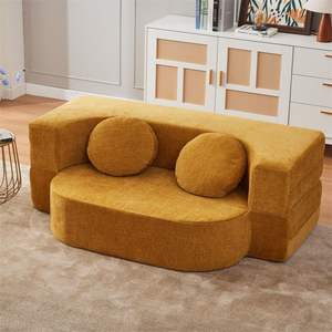 Sofá Curvo Modular <span class=keywords><strong>en</strong></span> Forma de Nube, Color Amarillo Jengibre, Sofá de Arco Redondo, Combinación Libre, Sofá de Lujo de 1 a <span class=keywords><strong>6</strong></span> Plazas, 2025 - Product Image 4