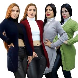 Cardigan en <span class=keywords><strong>mohair</strong></span> tricoté élégant et anti-rides pour femme, collection automne-hiver, avec détail lacé halter M4083 - Product Image 5