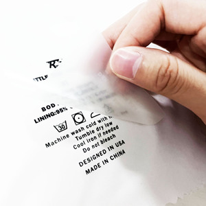 Wholesale <strong>Iron</strong> <strong>on</strong> Screen Printing Heat Press Stickers Manufacturer Custom logo <strong>T</strong>-<strong>shirt</strong> Heat <strong>Transfer</strong> Care Neck Labels - Product Image 4