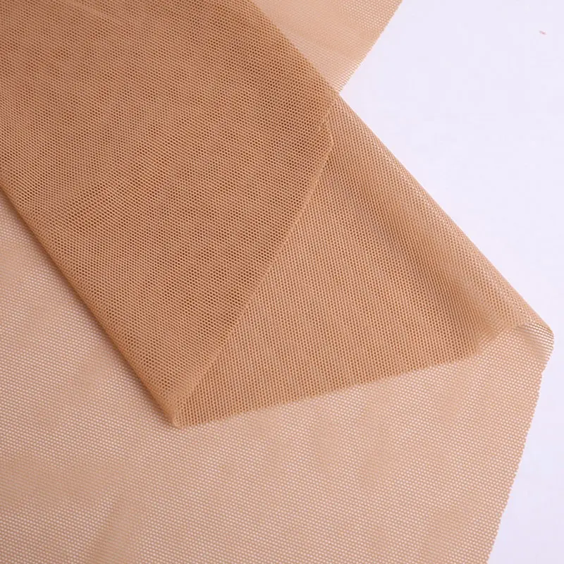 Recycle Fabric By Yard Elastic Nude Skin Human-like Color Stretch Power Mesh Soft Polyester Spandex Lingerie Net Fabrics