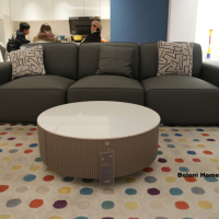 Table basse moderne avec espace de rangement, design rond, pour salon, meubles pour villa, appartement, hôtel