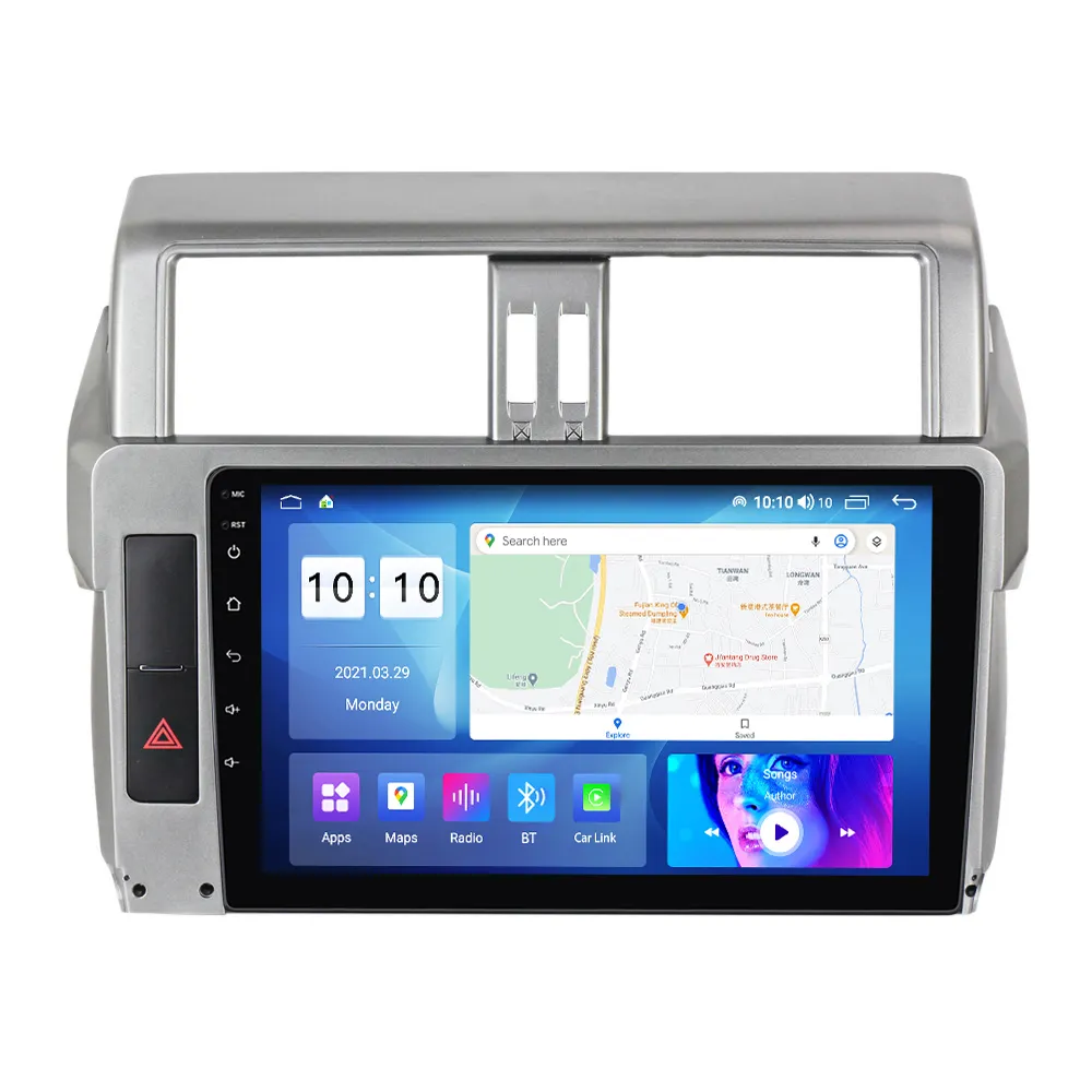 MEKEDE MS Android 12 8 + 256G Vídeo Do Carro 2 din para Toyota Prado 2013-2017 android 360 câmera car-play BT Android auto rádio