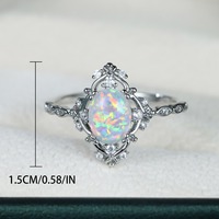AliExpress - Nouvelle bague pour femme en cuivre opale blanc en forme d'œuf, plaquée, élégante, simple, tendance, adaptée à un usage quotidien