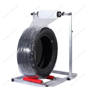 Cheap price manual stretch film tyre wrapping machine