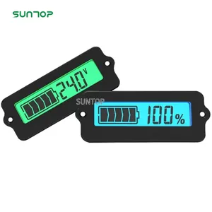 12V LY6W Indikator Kapasitas Baterai Asam Timbal LCD Digit Display Meter Baterai Lithium Detektor Catu Daya Tester Voltmeter