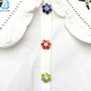 <span class=keywords><strong>Botones</strong></span> Decorativos de Moda con Pedrería y Esmalte, Cubrebotones DIY para Camisas, Clips para Cubrir <span class=keywords><strong>Botones</strong></span> Existentes, Adorno Unisex para Blusas - Product Image 6