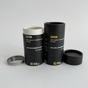 Bán buôn Đen kraft giấy <span class=keywords><strong>container</strong></span> thực phẩm tùy chỉnh bột viên nang <span class=keywords><strong>container</strong></span> với tin Nắp phân hủy sinh học trà các tông <span class=keywords><strong>container</strong></span> - Product Image 5