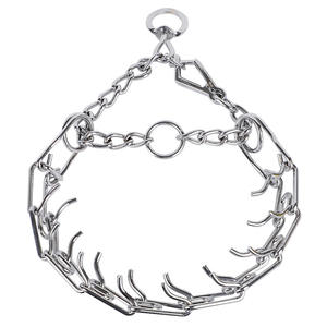 कुत्तों के लिए त्वरित रिलीज स्नैप के साथ क्रोम प्लेटेड स्टील ट्रेनिंग प्रोंग कॉलर - Product Image 1