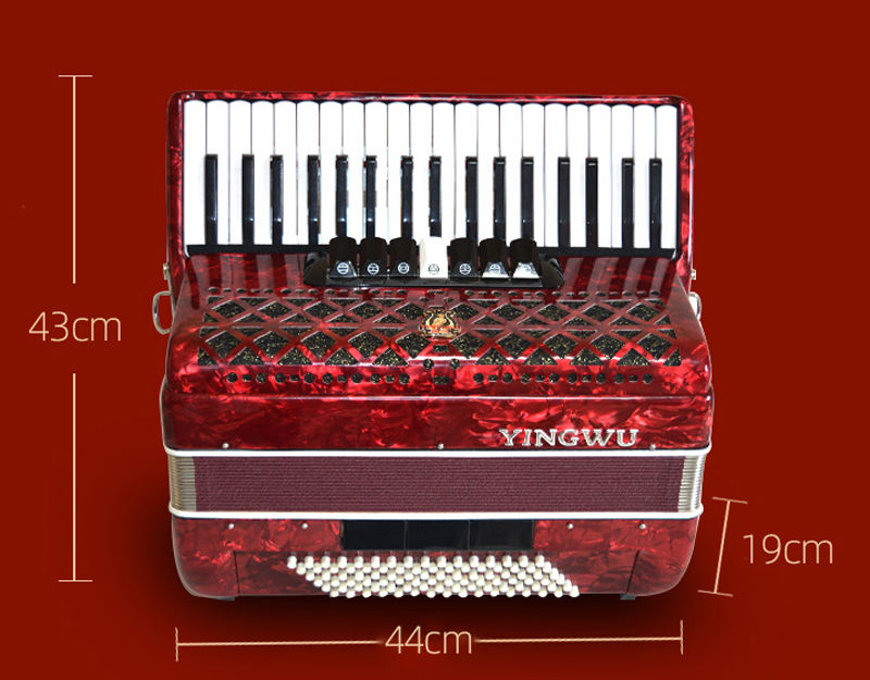 YW871 Parrot 37鍵96バスキーボードアコーディオン（黒、赤、青など）