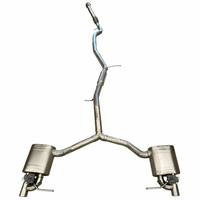 Audi A4/A5 2.0T 2016-2024 Luxe, tube avant, valve d'échappement arrière, silencieux, acier inoxydable 304, poli miroir, épaisseur 1,5 mm