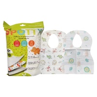 2024 haute qualité Portable mignon motif Animal jetable bébé bavoirs épaissir bébé bave bavoir ensembles