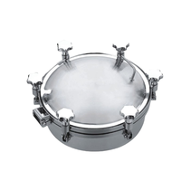 Couvercle de manhole rond en acier inoxydable basse pression de 450 mm avec coulage et polissage, joint en silicone de 100 mm de hauteur, marque DEYI