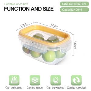 Verre japonais micro-ondable 400ml Rangement rectangulaire noir Ensemble de cuisine multifonctionnel Portable 2 pièces Organisateur d'épices - Product Image 3