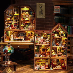 Kit de maison de poupée en bois <span class=keywords><strong>3D</strong></span> certifié CE CPC, modèle miniature de maison de campagne, puzzle en bois, fournisseur unique OEM ODM - Product Image 1