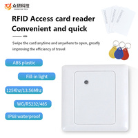 Wiegand RFID sin contacto tarjeta IC Skimmer RS232/485 lector 13,56 Mhz IP68 impermeable Control lector de tarjetas de acceso
