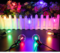 Guirlandes lumineuses solaires LED G40 IP65 pour extérieur, multicolores, pour jardin, patio, mariage, Noël, décoration de fêtes