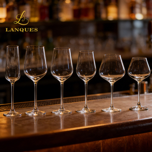 Verres à vin <span class=keywords><strong>de</strong></span> <span class=keywords><strong>Bourgogne</strong></span> ovales à long pied, style européen, transparents, durables, fabriqués à la machine, capacité 670 ml, compatibles lave-vaisselle, <span class=keywords><strong>de</strong></span> la marque Lanques Premium - Product Image 4