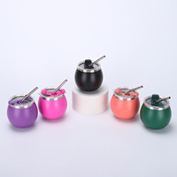 Nouvelle tasse à maté en acier inoxydable - Ensemble de voyage isotherme à double paroi pour boisson Yerba avec bombilla, pour camping/bureau