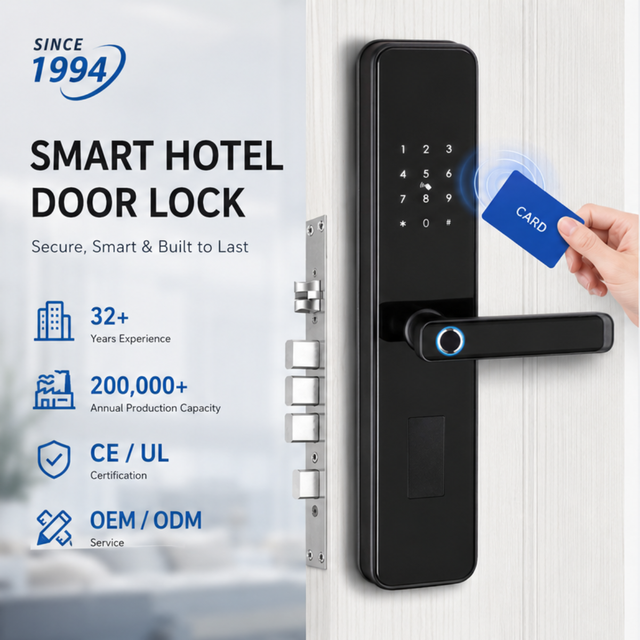 Smart Hotel Door Lock, 6068 Mortise Stainless Steel Electronic Keypad Lock with RFID Card, CE UL Certification for Secure Access