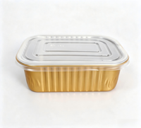 Plaque de cuisson en aluminium, 3300 ml, avec couvercle transparent en PP, qualité alimentaire, côtelée, pour la cuisson, le rôtissage et les repas, vente en gros, offre spéciale