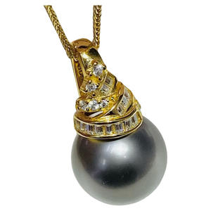 DIY Pearl Accessories S925 <b>Silver</b> Pendant Empty Holder with Concealer Clasp 11-14mm Round <b>Bead</b> 31332 Jewelry Findings Components - Product Image 5