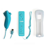 Manette de jeu sans fil 2 en 1 avec télécommande, Motion Plus, Nunchuck, Joystick pour N Wii Wii U Joypad