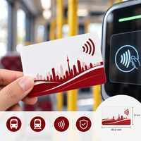 Carte de transport NFC RFID en PVC personnalisée en gros, 13,56 MHz ISO14443A, conception gratuite pour bus, métro, accès hôtelier
