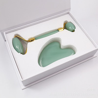 Ensemble de rouleaux de massage facial en cristal naturel personnalisés en gros, quartz rose, jade, Gua Sha, outils de soin de la peau EwayHealth EW-JR-004