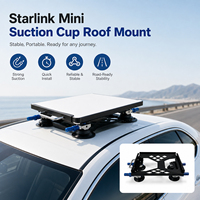 Starlink Mini Aluminium-Dachmontage-Kit Flaches Vakuum-Saugnapf-Halterungssystem Stoßfest Bohrerfreier Halter für Auto und Wohnmobil