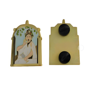 Precio al por mayor de fábrica Venta caliente Aleación de zinc Esmalte suave Gritty Insignia de PIN personalizada con embragues de mariposa - Product Image 5