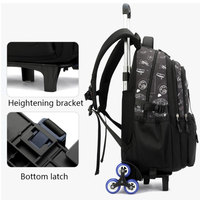 Sac à dos scolaire pour garçons avec logo personnalisé de l'usine JIANGLIDA, sac à dos scolaire à 6 roues pratique pour enfants