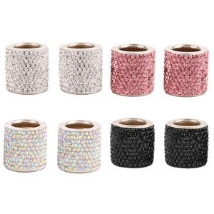 Accessori <span class=keywords><strong>Auto</strong></span> 2020, Decorazioni Interne, Anelli Decorativi in Cristallo Luccicante <span class=keywords><strong>per</strong></span> Poggiatesta di <span class=keywords><strong>Auto</strong></span>, SUV e Camion - Product Image 1