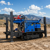 Machine de forage de puits d'eau certifiée CE, machine de forage hydraulique diesel, profondeur de forage 200m 300m