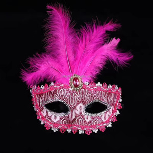 Commercio all'ingrosso della fabbrica Mardi Gras stile mascherata per feste <span class=keywords><strong>maschera</strong></span> di carnevale veneziana <span class=keywords><strong>maschera</strong></span> per il trucco con paillettes piuma per feste - Product Image 2