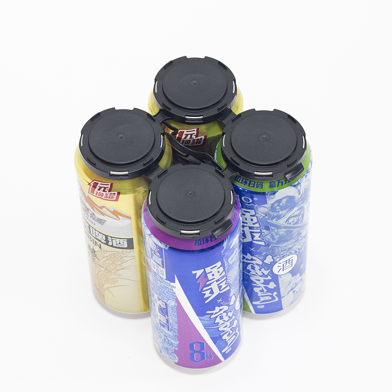 Can Beer Holder PE 4-Pack Beer Holder 202 Can Plastic Handle Customization